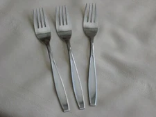 Imperial Stainless INOX 18cr IMI107  Dinner Forks, Flat Tip, Concave Handle 3Pcs