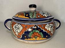 Handmade Hand Painted Decorative Pot W/ Lid 8...