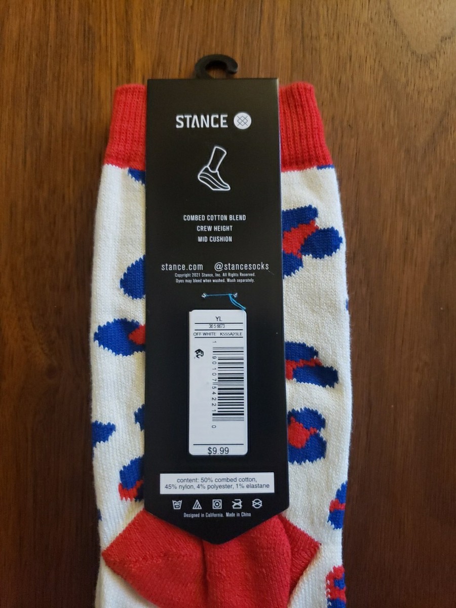 3 pair NWT STANCE Kids Leopard Print Wade Collection Crew Socks
