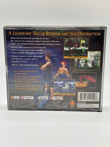 Legend Of Legaia (Sony PlayStation PS1, 1999) Black Label - No Manual Authentic - Picture 3 of 8
