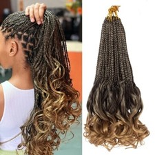 French Curl Crochet Braids With Curly Ends 18 Inch Wavy Crochet Hair For Women