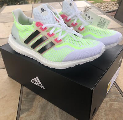 Womens 10.5 Adidas Ultra Boost 5.0 DNA Glow In The Dark White Black Green  G58759 | eBay