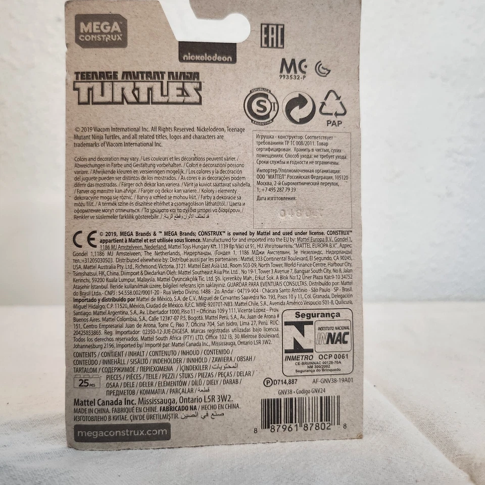 Figura Mega Construx TMNT Raphael Tortugas Ninja Mutantes Adolescentes Foto 3 de 3