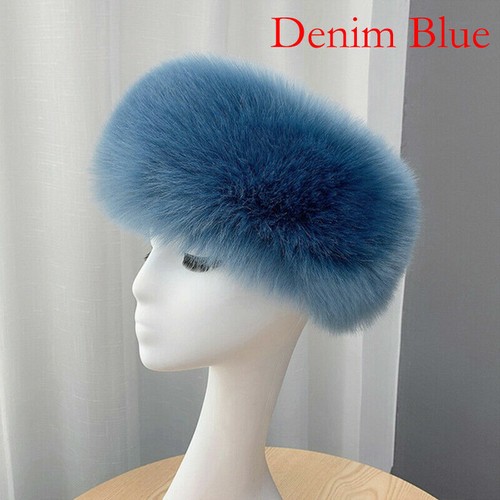 Damen Kunst Fuchspelz Schneemütze Russisch Winter Wärmer Ohr Mütze Winter Stirnbänder NEU - Bild 25 von 28