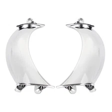 Chrome ABS Plastic Front Headlight Fairing Vents Fit For Harley Road Glide FLTRX
