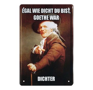 Egal Wie Dicht Du Bist Goethe War Dichter Fun Blechschild Schild 20x30cm A0111 Ebay