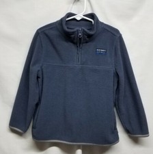 Old Navy Boy's 1/4 Zip Pullover Fleece Top Size 5T Navy Mock Neck, Pockets