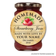 PERSONALISED JAM POT LID JAR LABEL STICKER HOMEMADE PRESERVE CONSERVE CHUTNEY 17