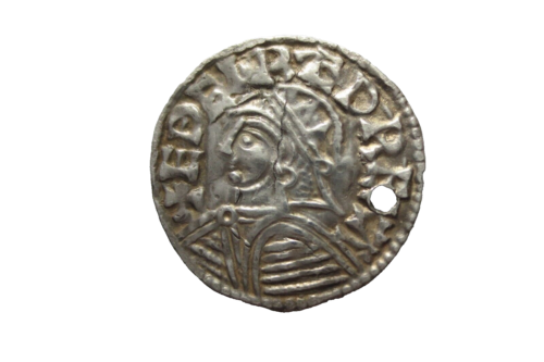 England Anglo-Saxon 11 century Aethelred II Helmet type penny, London mint - Photo 1/2
