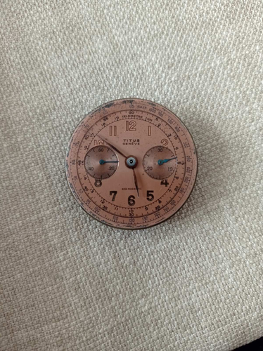 Vintage Chronograph Landeron 48 Titus Dial & Movement Swiss
