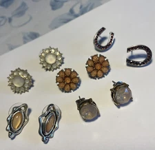 Lot Of 5 Pretty Women’s Costume Earrings Pierced - Rhinestone Studs