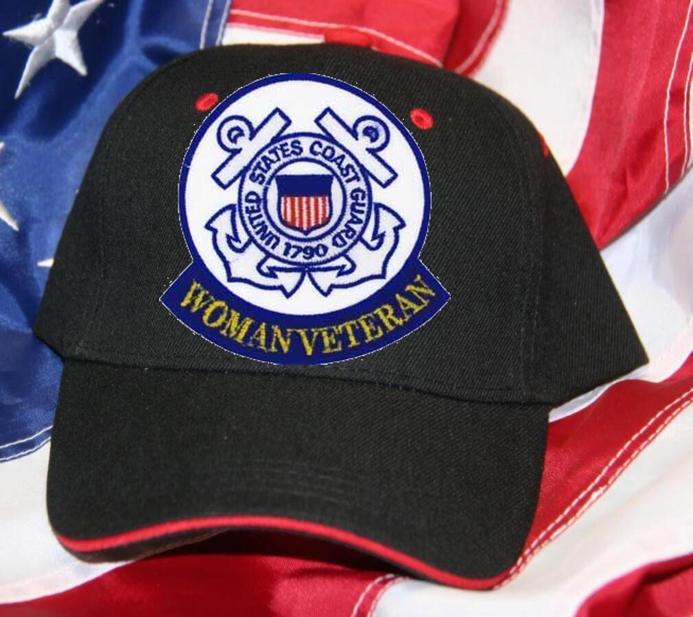 USCG WOMAN VETERAN HAT PATCH CAP SEMPER PARATUS QUILT VETERAN GIFT PIN