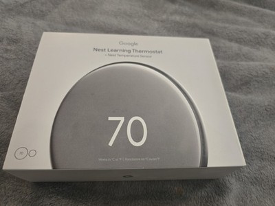 Google Nest Learning Thermostat 4th Gen w/ Temperature Sensor 2nd Gen - Silver