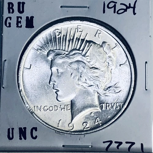 1924 P BU GEM PEACE SILVER DOLLAR UNC MS+++ U.S. MINT RARE COIN 7771
