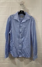 Michael Kors Men's Blue Slim Fit Button Down Shirt L 16-16.5 34/35