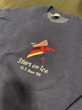 Vintage Stars On Ice 1996 Fruit Of The Loom Crewneck Size Large Rare Made In USA