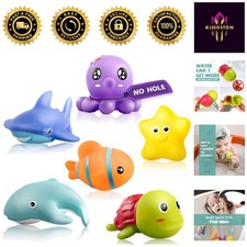 Bright Colored No Hole Bath Toys for Infants - Educational Fun Playtime