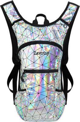 Rave Hydration Backpack with 3L Bladder, Colorful Festival Hydration Pack with S