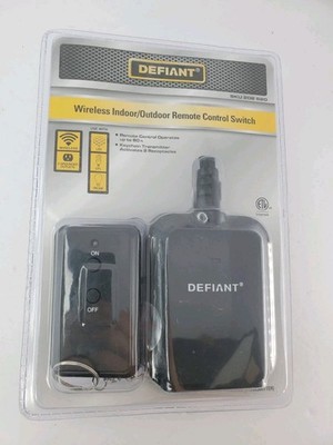 NEW Defiant Wireless Remote Control Outlet Switch 2-Plug Indoor/Outdoor
