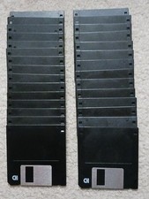 LOT OF 28, "Unbranded" 3.5" 1.44 MB High-Density Floppy Disks-Black