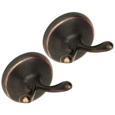 Oil Rubbed Bronze Towel Hooks Antique, 2 Pack Coat Robe Hook Heavy Duty Bathr...