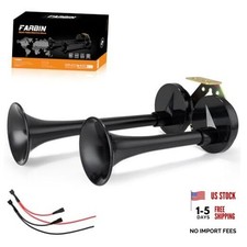 Train Horns 12V Electric Truck Horn Loud Dual Car Horns with Bracket for Black