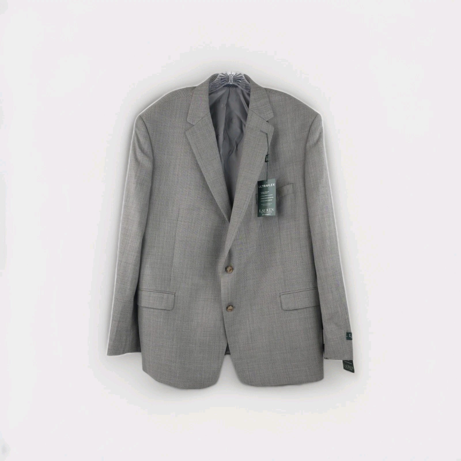 NWT Lauren Ralph Lauren Blazer UltraFlex Regular Sport Coat Gray Men’s 50R Wool