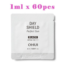 O Hui Day Shield Perfect Sun Black 1ml x 60pcs SPF 50 PA   Sun Cream K-Beauty