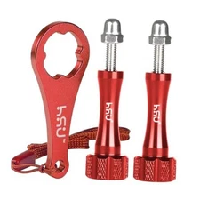  Aluminum Alloy Thumbscrew Set (Extension)+ Wrench for Gopro Hero 13, 12, Red