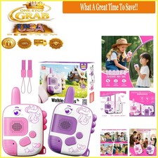 Kids Unicorn Walkie Talkies 2-Pack Long Range 1000ft Toy for Ages 3-9