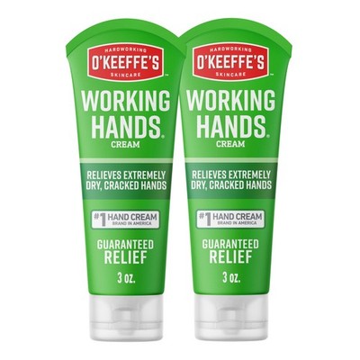 Working Hands Cream 2-Pack, 3oz Tubes for Extreme Dryness & Cracked Skin Repair