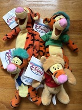 Lot of 4 Vintage Mini Bean Bag Plush Tiggers.