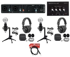 Arturia Minifuse 2-Person Podcast Podcasting Bundle w/ Microphone Headphones