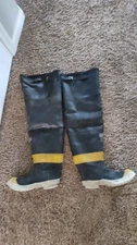 B F Goodrich firefighter vintage rubber 3/4 boots turnout bunker fireman size 10