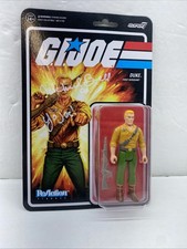 GI JOE Duke First Sergeant 3.75  INCH REACTION FIGURE NEW Super 7 SIGNED READ