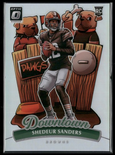 Shedeur Sanders 2025 Panini Optic Downtown #17 RC SSP Case Hit Cleveland Browns