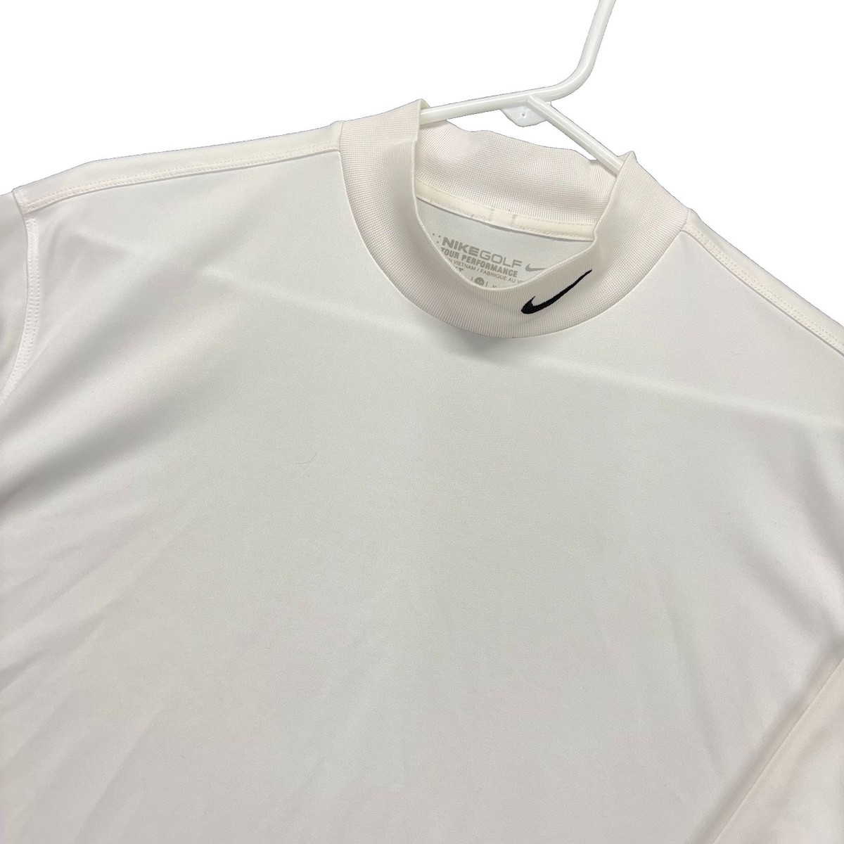 放出！新品未使用Nike Golf Tour Performance XL Nike Golf Tour Performance Dri Fit Shirt Mens M Blade Collar White