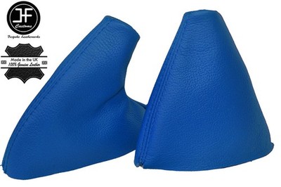 BLAUE LEDERHAUT SCHALTGETRIEBE & HANDBREMSGAMASCHEN PASST MG MG TF 2002-2005