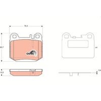 Bremsbelagsatz Scheibenbremse Trw GDB1457 Cotec FüR Mercedes Benz Mercedes Benz