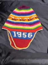 1956 Vintage Multi-Colored Handmade Child Size Peruvian Hat .
