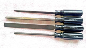CRAFTSMAN BEAUTIFUL 4pc FILE SET GOOD COND MIN USE cheap low price gift idea usa