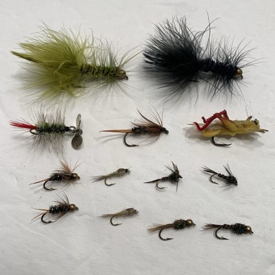 13 Vintage Hand Tied Flies Fly Rod Lure Lot Oregon Fishing Flies Tackle  Lure Lot | eBay