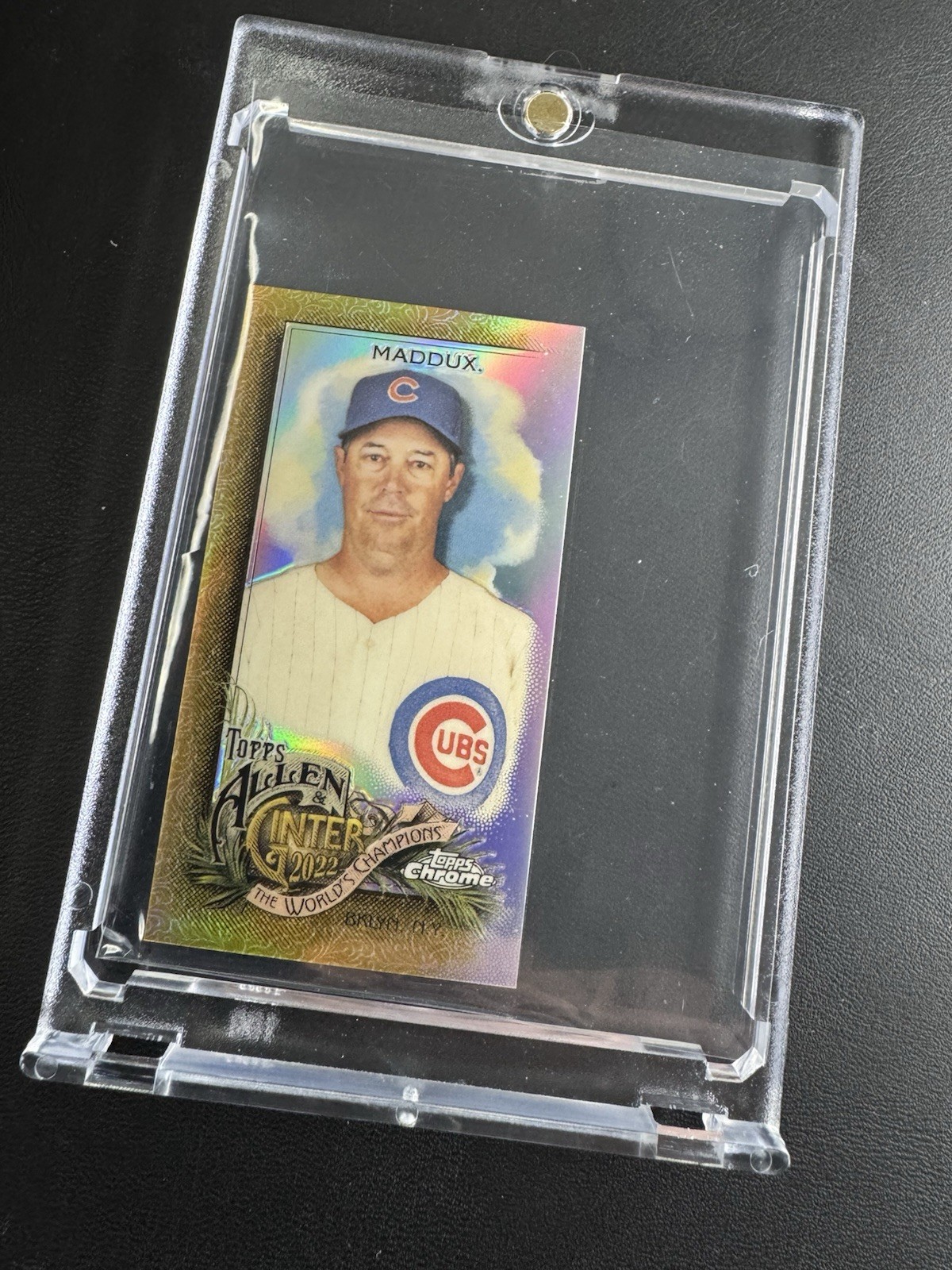2022 Topps Chrome Allen & Ginter Greg Maddux #40 Mini GOLD Refractor /50