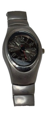 Bijoux Terner Quartz Wristwatch Silver Stainless Black Dial Arabic Luminous