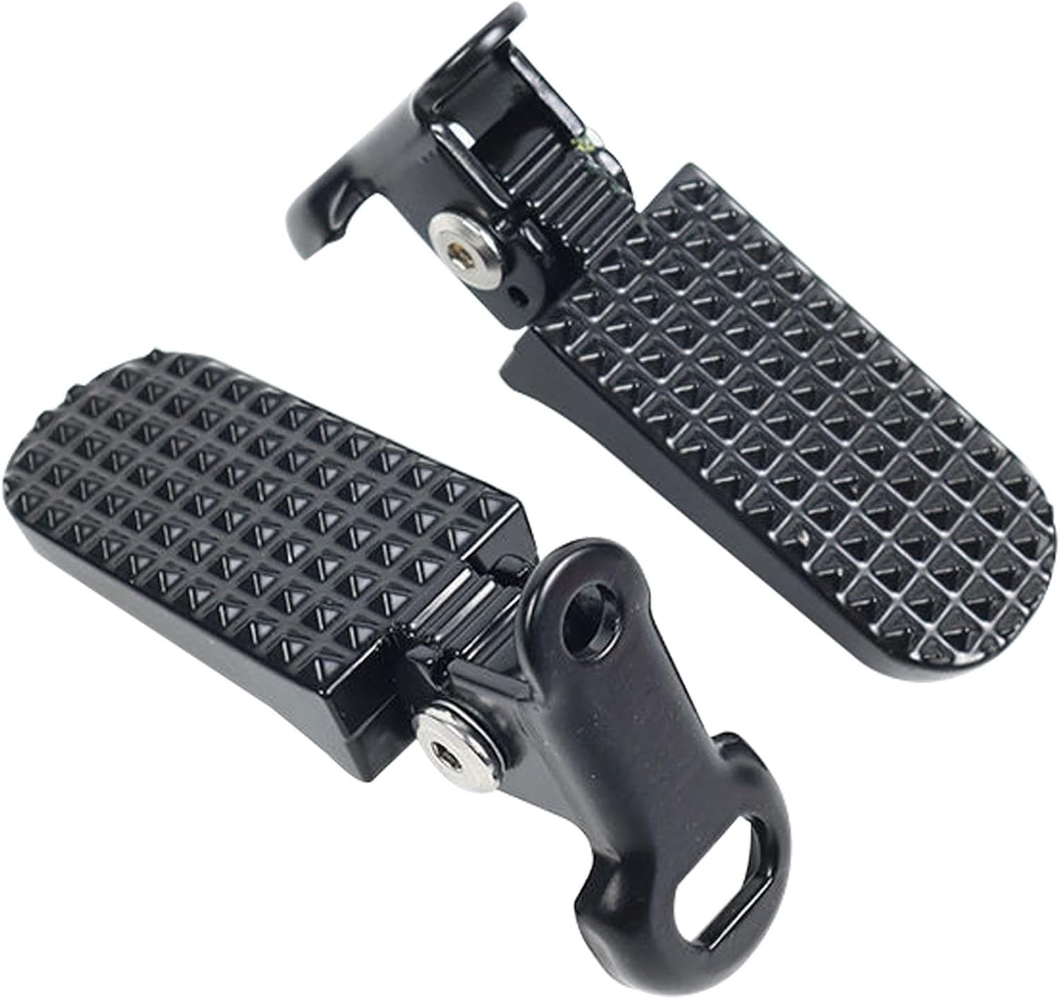 1 Pair of Bike Foot Pegs, Aluminium Alloy Non-Slip Pegs for Black 