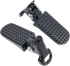 1 Pair of Bike Foot Pegs, Aluminium Alloy Non-Slip Pegs for Black