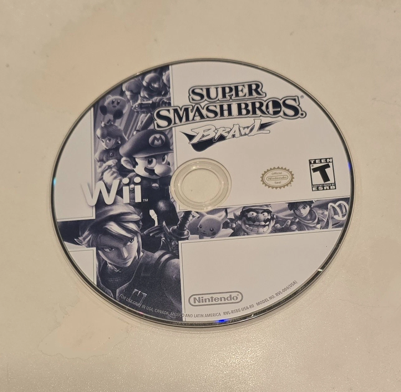 Nintendo Super Smash Bros Brawl Wii Video Game Disc Only TESTED WORKING