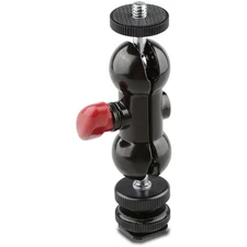 CAMVATE 360 Degree Rotating Double Ball Head with Shoe Mount and 1/4"-20 Thread