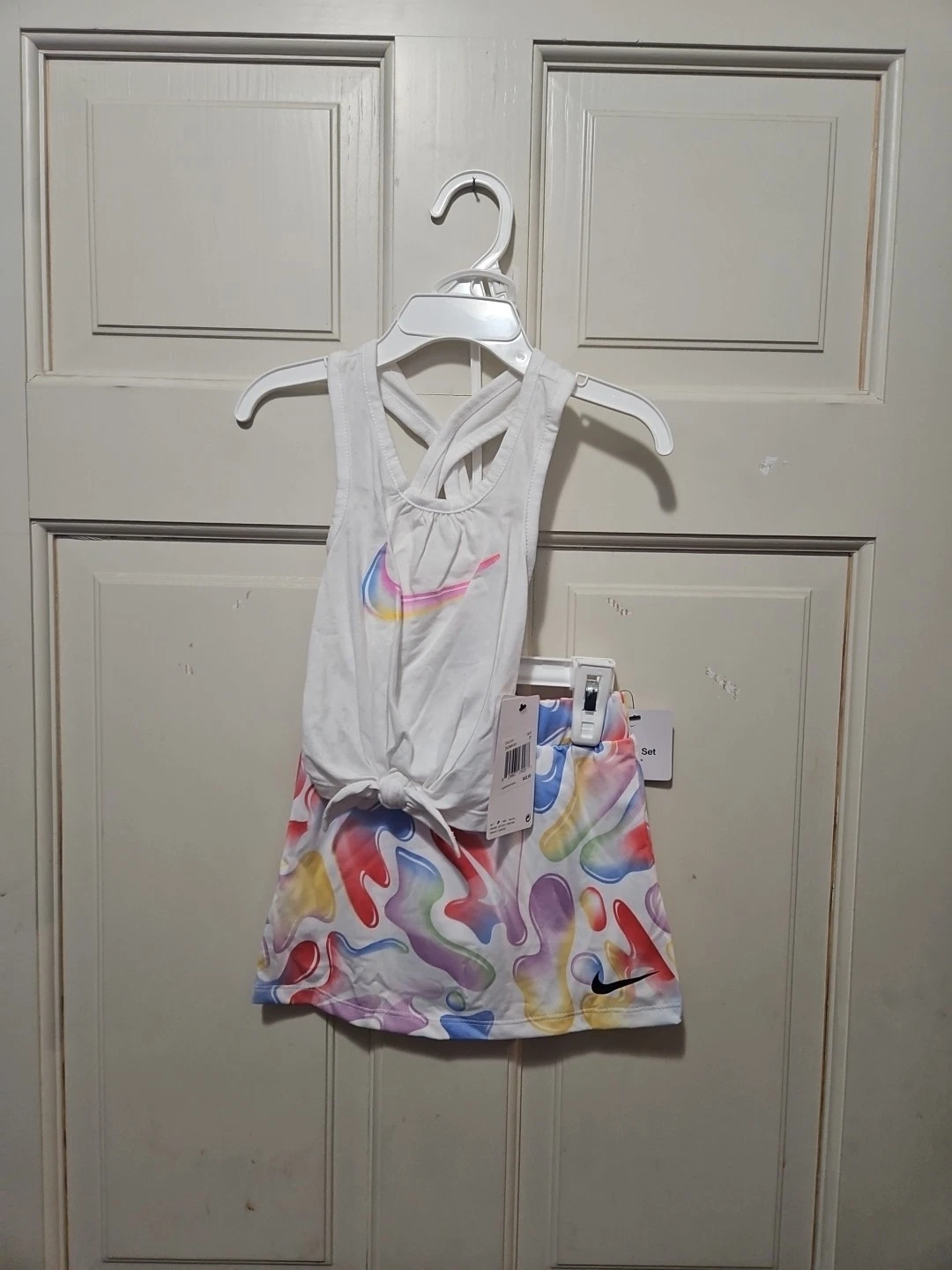 Nike Logo Tank Top and Printed Scooter Skirt Set (Toddler) sporty style Size 2 T