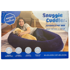 Snuggle Cuddler Oversized Plush Juvenile Human Dog Bed, Blue